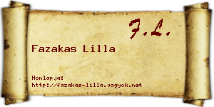 Fazakas Lilla névjegykártya